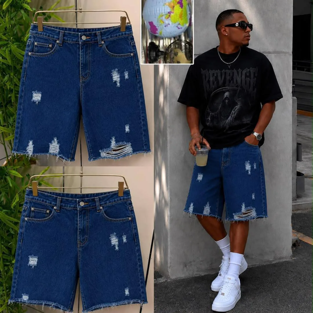 Luxury men short jeans 4