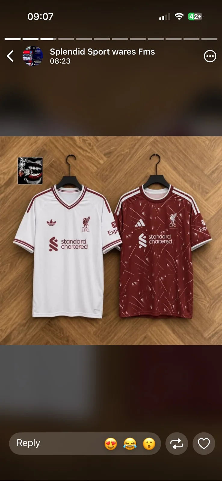Liverpool home and away jersey