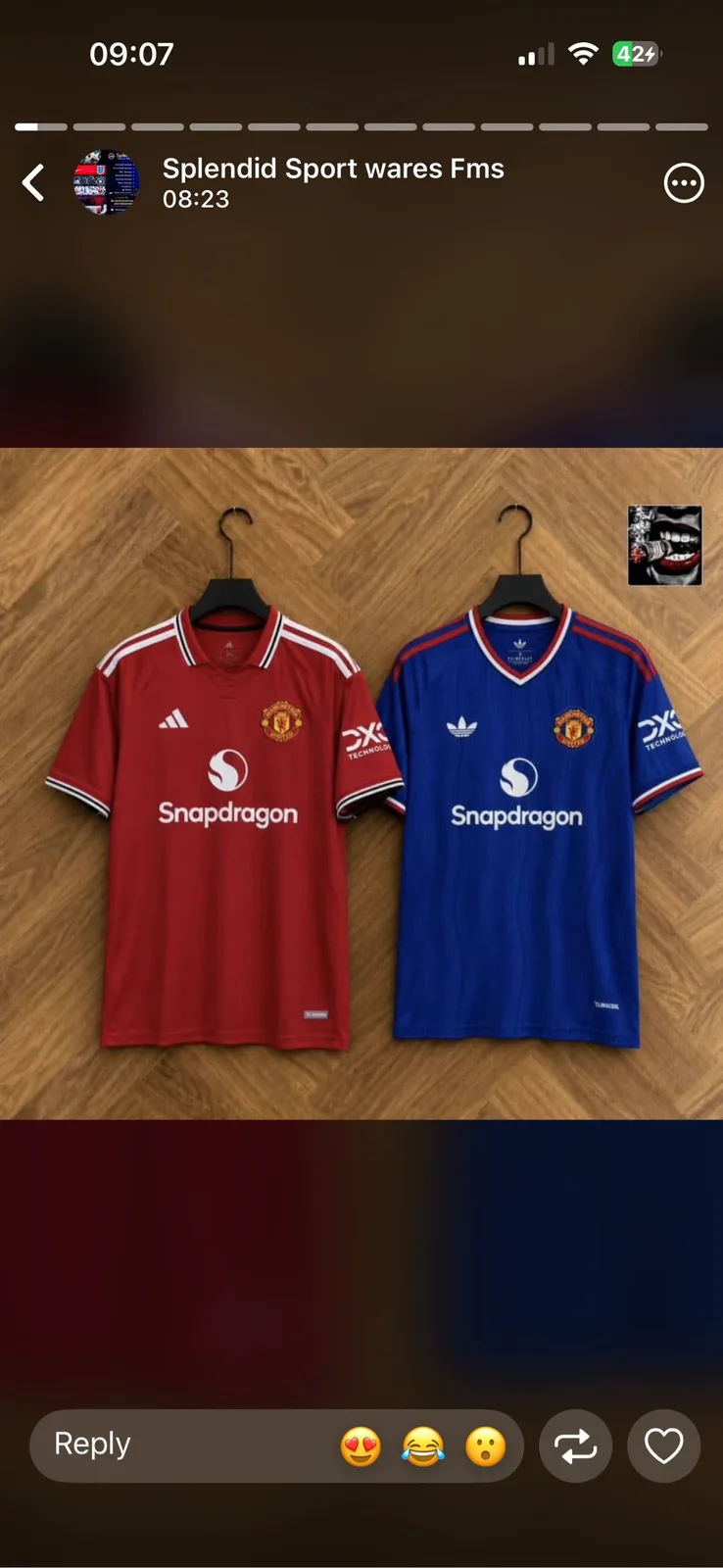 Manchester United Home and away jersey