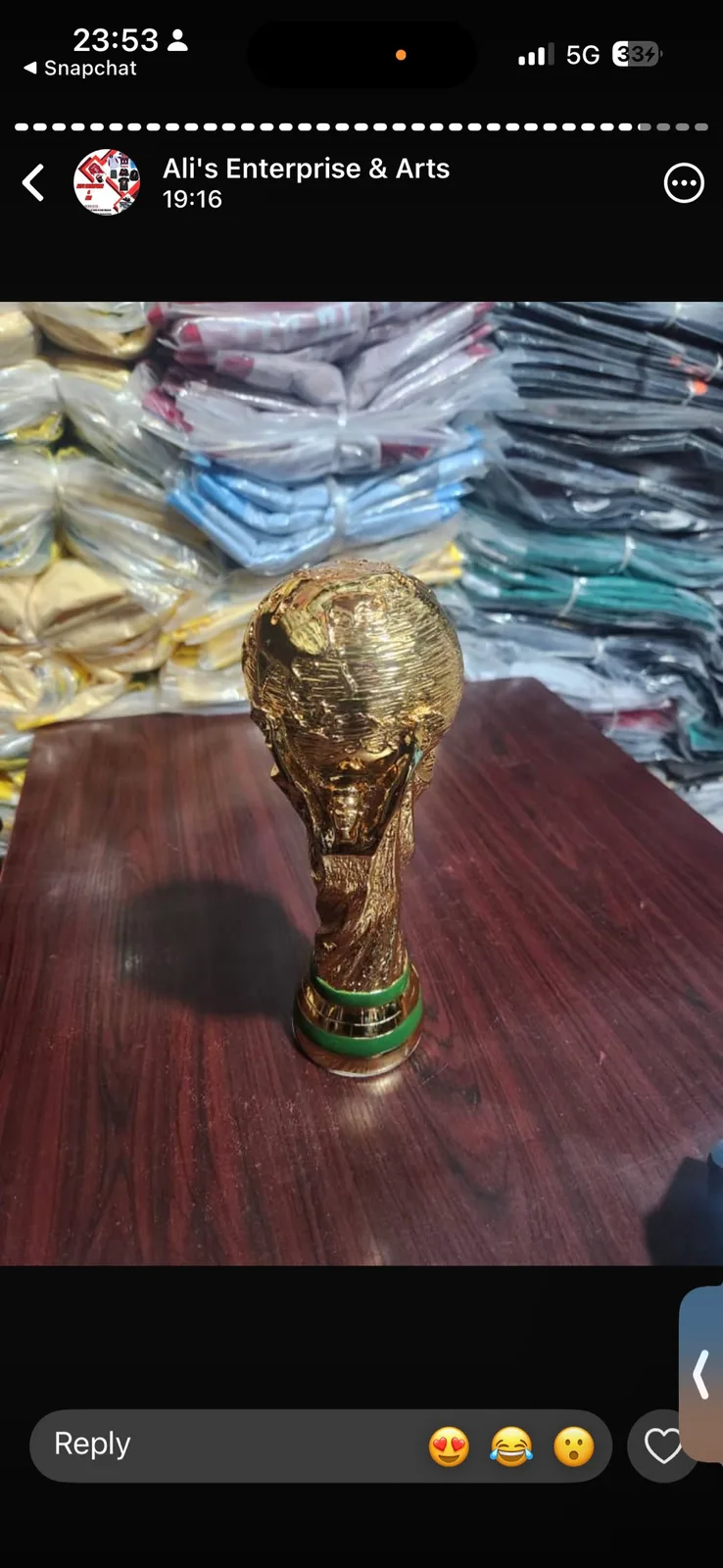 World Cup trophy replica 2