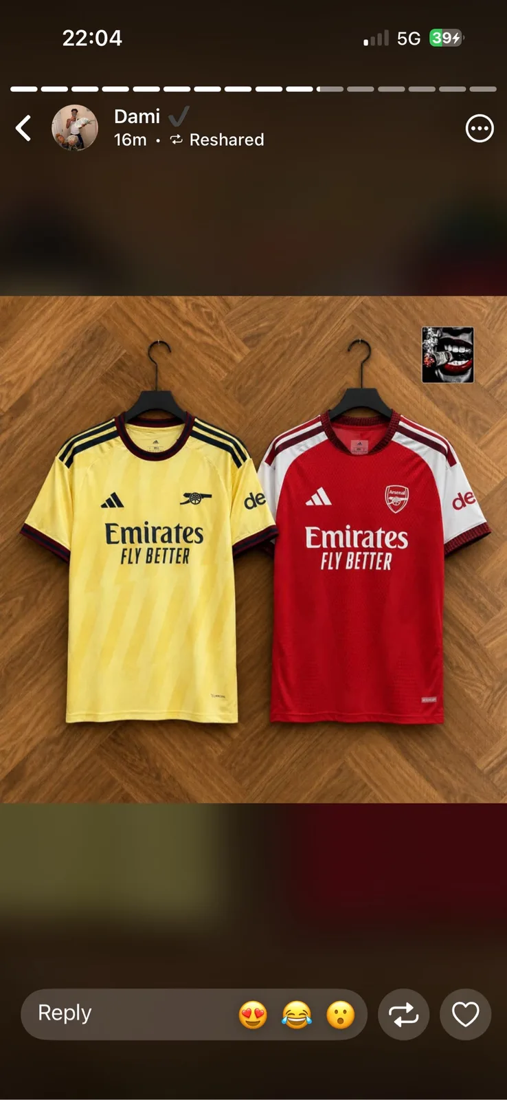 Arsenal home away and third kit