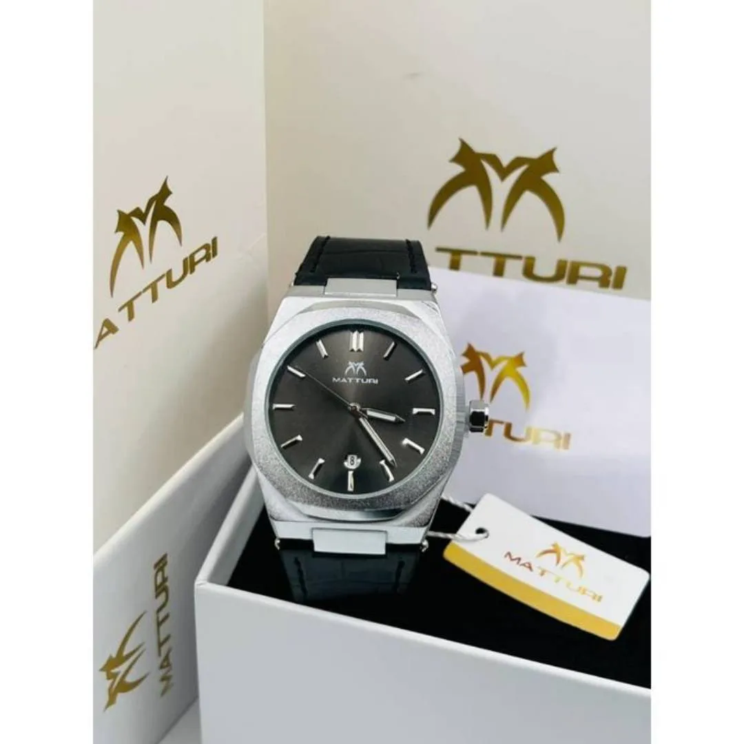 Matturi Premium Men's Leather Wristwatch 3