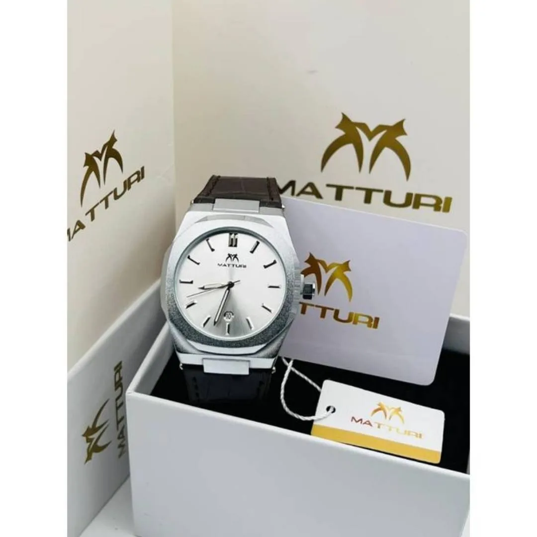 Matturi Premium Men's Leather Wristwatch 4