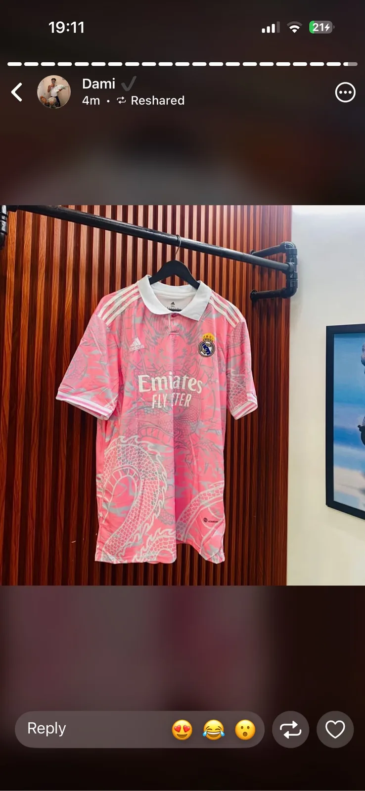 Mardrid pink jersey