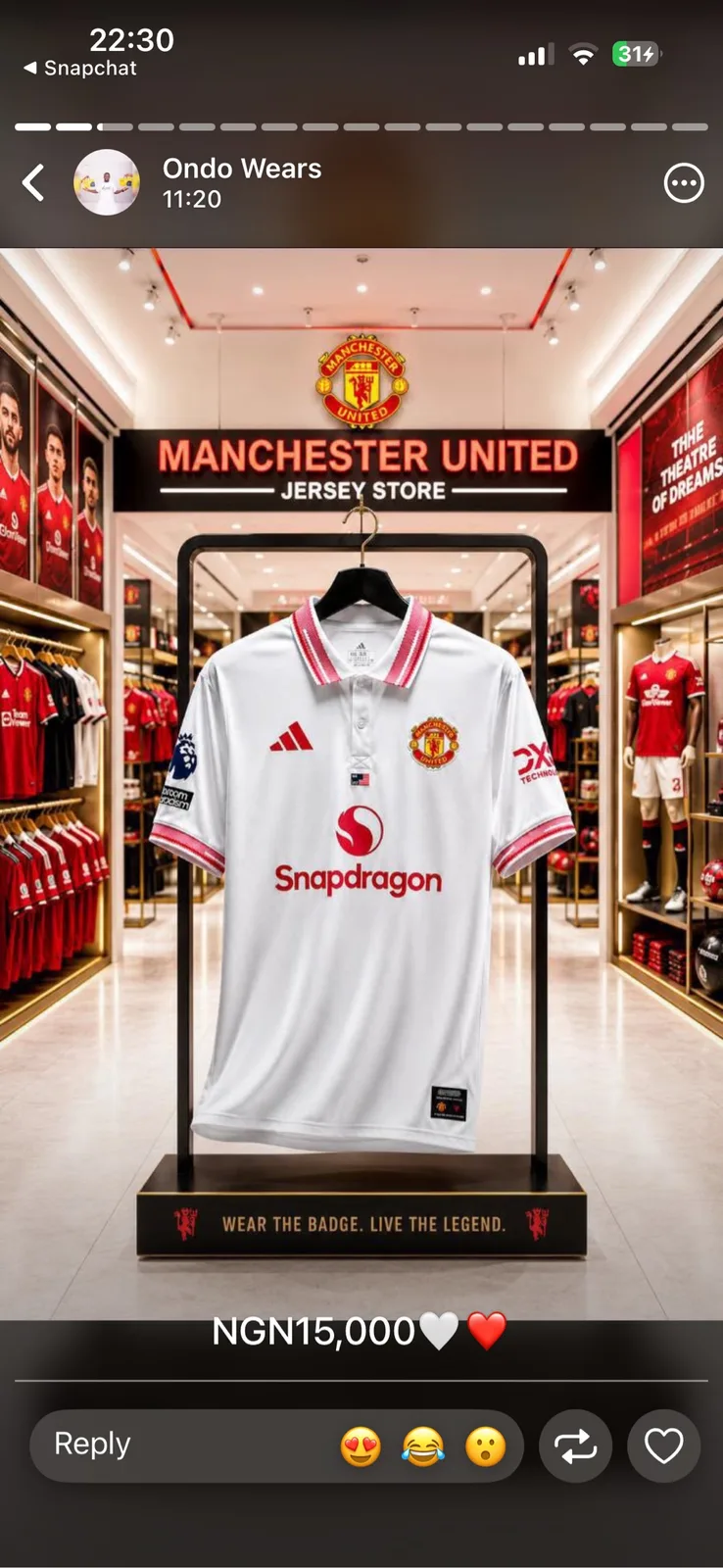 Manchester United custom white